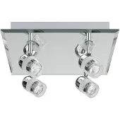 Paulmann WallCeiling Palinero IP23 max.4x20W GU4 Chrom 230V/12V Metall/Glas
