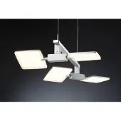 Paulmann Living Pendelleuchte Pad 4x5W LED Alu gebürstet/Chrom 230V
