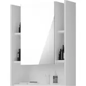 OEM Badezimmerspiegelschrank Holz Weiss Hochglanz 60cm