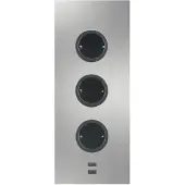 Caressi Energie-Ecksäule 3ST29/USB EDELSTAHL mit zwei USB-C Ports / Mehrfachsteckdose