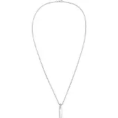 KUZZOI Kette mit Anhänger "Halskette Bar Plättchen Rechteck oxidiert 925 Silber" Gr. 60, silber, Halsketten, Herren, ohne Stein, Silber 925 (Sterlingsilber), Kette mit Anhänger