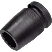 Hazet Schlag-, Maschinenschrauber-Steckschlüssel-Einsatz (Doppel-6kt.) 900SZ-14 Vierkant hohl 12,5 mm (1/2 Zoll) Außen-Doppel-Sechskant-Tractionsprofil 14
