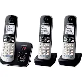 Panasonic KX-TG6823 Strahlungsarmes Schnurlostelefon mit Anrufbeantworter, Rufnummernanzeige, 2 zus?tzliche Mobilteile, 15h Sprechzeit, 7 Tage Standby, Freisprechfunktion, DECT