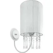 LAMPEX Kinkiet WENECJA, weiß, 1xE27, 60W, Kristall, Abmessungen: 30x18x18cm, IP20,