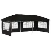 Syfax Pop-up Partyzelt 574 x 289 x 245 cm Schwarz