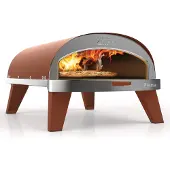 ZiiPa Pizzaofen Piana – Gasmodell – mit Thermometer – Terrakotta – für ø 30 cm Pizzen – Rotierender Pizzastein