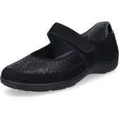 Waldlaufer Damen Klett Slipper schwarz 3,5