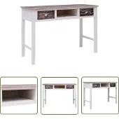 The Living Store Schreibtisch Braun 110 × 45 × 76 cm Holz