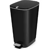 Curver KIS CHIC Bin Abfallbehälter, Maße: 29 x 44,5 x 60,5 cm, Farbe: Schwarz