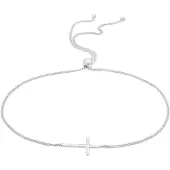 Elli Armband Kreuz Glaube Symbol Kugel Verstellbar 925 Silber Elli Silber