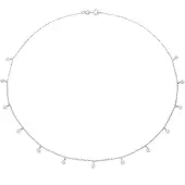 Elli Kette mit Anhänger "Halskette Plättchen Coin Rund Matt Struktur 925 Silber" Gr. 40, silber, Halsketten, Damen, 40, ohne Stein, Silber 925 (Sterlingsilber), Kette mit Anhänger