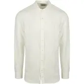 Scotch & soda Leinen Mao Hemd Weiß