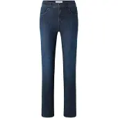ANGELS 5-Pocket-Jeans "DOLLY 3.0", Damen, Gr. 36, Länge 28, blau (schwarz indigo used), Denim/Jeans, Obermaterial: 92% Baumwolle, 6% Polyester, 2% Elasthan, straight fit lang, Jeans 5-Pocket-Jeans