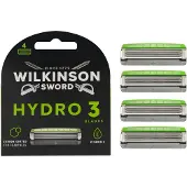Wilkinson Sword Rasierer Hydro 3 Black Edition, 4 Klingen, Herrenrasierer