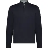 State of Art Half Zip Pullover Wool Blend Navy - 4XL