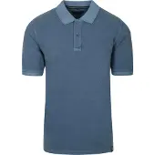 Casamoda Polo Piqué Garment Dye Blau