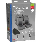 Lampa Classic Sitzschonbezug Vorne und Hinten Polyester Schwarz Grau Sitzbezug