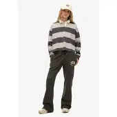 Superdry für Damen. W7011171A Athletische Jogger-Schlaghose in Dunkelgrau (XS), Lässig, Baumwolle