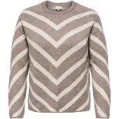 ONLY Pullover in Taupe/ Creme - S-42/44