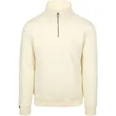 Superdry Half Zip Pullover Henley Essential Ecru - L