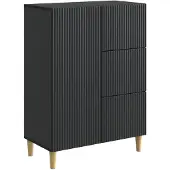 vidaXL Sideboard Schwarz 66 x 34,5 x 90 cm Holzwerkstoff