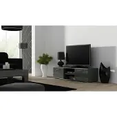 Cama SOHORTV140SZ/SZ, Grau, Partikelbord, Grau, Partikelbord, 1 Regale, Laminat