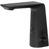 Sapho Sensor-Standarmatur mit Temperaturregelung 6V DC (4xAA), Schwarz matt