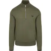 Fred perry Half Zip Pullover Dunkelgrün Z50
