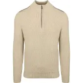 Suitable Half Zip Pullover Patch Ecru