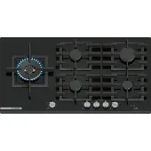 Bosch Serie 8 PRS9A6H40, Schwarz, Integriert, 90 cm, Gaskochfeld, Gehärtetes Glas, 5 Zone(n)