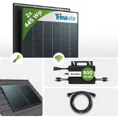 TEPTO 910Wp Balkonkraftwerk Smart mit Hoymiles Mikrowechselrichter - Schrägdachm...