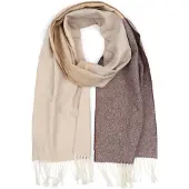 Profuomo Schal Lammwolle Beige Braun