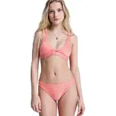 Roxy Bikini-Hose "Wavy Baby Classic", Damen, Gr. XL, US-Größen, orange (rot orange), Obermaterial: 77% Polyester, 13% Nylon, 10% Elasthan., Badehosen Bikini-Hose