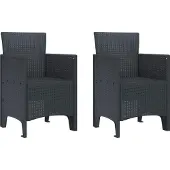 Syfax Gartenstuhl 2 pcs Anthrazit 53 x 49 x 85 cm Polypropylen