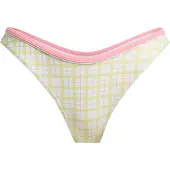 Roxy Badehose "The Swell High Leg Tanga", Damen, Gr. S, bunt (cloud dancer swell plaid), Obermaterial: 85% Polyester, 15% Elasthan., Badehosen Badehose