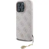 GUESS 4g Charm Iphone 16 Pro Tone On Tone Handyhülle Grau,Rosa Grau,Rosa One Size