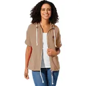 Casual Looks Blusenjacke , Damen, Gr. 44, beige (camel), 100% Baumwolle, Jacken Blusenjacke