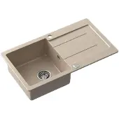 Hak Granitspüle mit Abtropffläche 77x44cm, Beige