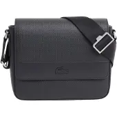 Lacoste Chantaco Messenger-Tasche aus Leder Schwarz