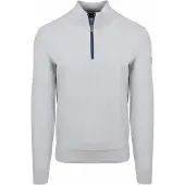 State of Art Half Zip Pullover Melange Hellblau