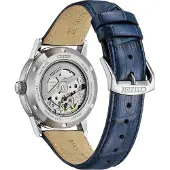 Citizen NJ0210-13L Uhr Herrenuhr Lederarmband Datum blau