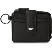 Braun Büffel Portemonnaie JOY RFID Kartenbörse mit Schlüsselring 8 Kartenfächer schwarz Damen - Leder