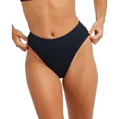 Roxy Bikini-Hose "Love Classic High Leg", Damen, Gr. XS, schwarz (anthrazit), Obermaterial: 91% Nylon, 9% Elasthan., Badehosen Bikini-Hose