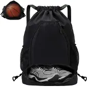 Unyqoos Wasserdichte Sporttasche 30×22×5,5 cm mit Bodenfach, Zugverschluss & verstellbaren Schulterriemen, Oxford-Gewebe mit PVC-Innenfutter