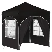 vidaXL Pop-up Partyzelt 192 x 192 x 245 cm Schwarz