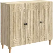 vidaXL Sideboard Sonoma-Eiche 89 x 34,5 x 80 cm Holzwerkstoff