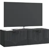vidaXL Wandmontierter TV-Schrank Schwarz 98 x 31 x 30 cm Holzwerkstoff