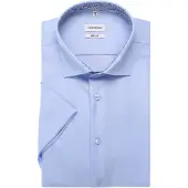 Seidensticker Businesshemd "Schwarze Rose", Herren, Gr. L (41), normale Ärmellängen, blau, 100% Baumwolle, unifarben, regular fit, Hemden Businesshemd, Regular 1/2 Kentkragen Uni