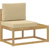 vidaXL Outdoor-Sofagarnitur 3 Stück Weiß und Beige Polyester
