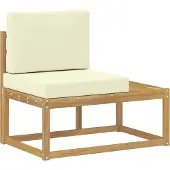 vidaXL Outdoor-Sofagarnitur 5 Stück Weiß und Creme Polyester